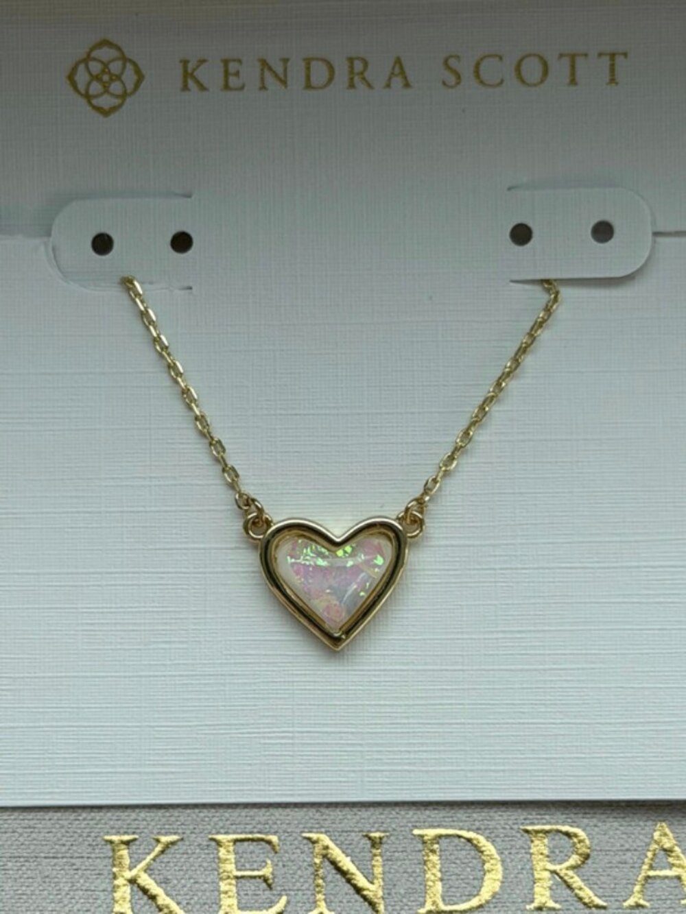 Kendra Scot Pink Heart Pendant Necklace